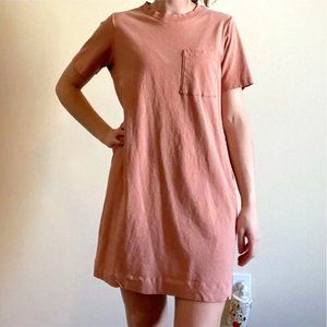 Everlane T-Shirt Pocket Dress Peach/ Pink Size XS